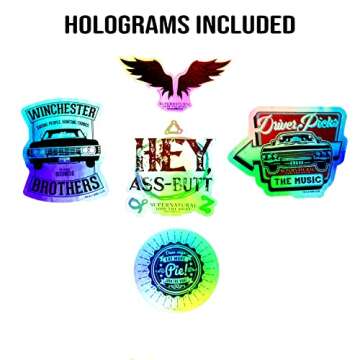 Winchester Brothers Vinyl Stickers Set - 60 Supernatural Designs