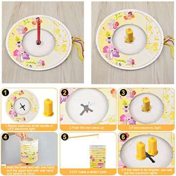 BUZIFU 12pcs Chinese New Year Paper Lanterns: Japanese Paper Lanterns Mid Autumn Festival Lanterns Hanging Accordion Chinese Paper Lanterns Crafts for Birthday Wedding Party Decoration