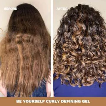 Ginger Milk Curly Defining Gel for Curly, Wavy, and Coily Hair - Hydrates, Defines, and Shines | Natural Curl Enhancer Be Yourself 8.5oz
