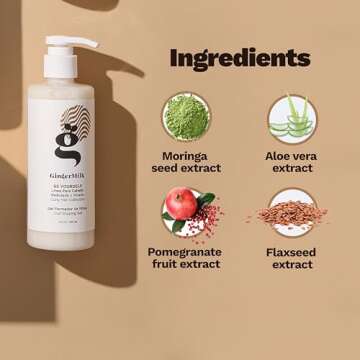 Ginger Milk Curly Defining Gel for Curly, Wavy, and Coily Hair - Hydrates, Defines, and Shines | Natural Curl Enhancer Be Yourself 8.5oz