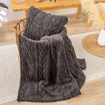 YUSOKI Sherpa Throw Blanket-3D Stylish Design Super Soft Fuzzy Cozy Warm Blanket Thick Plush Fluffy Furry Blankets for Teen Girls Women Couch Bed Sofa Chair Men Boys Gift(Morel,50"x65")