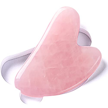 Rose Quartz Gua Sha Massager for Radiant Skin Care & Lymphatic Drainage