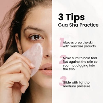Rose Quartz Gua Sha Massager Radiant Skin Care Tool