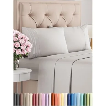 Queen Size 4 Piece Sheet Set - Hotel Luxury Cooling Sheets for All