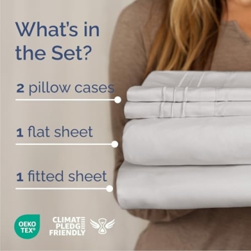 Queen Size Cooling Sheet Set - Luxurious & Breathable