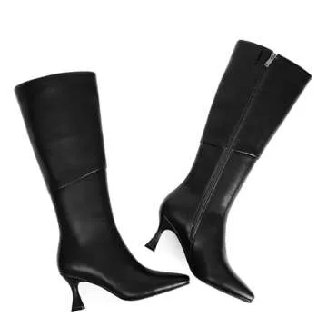 Stylish Modatope Black Knee High Boots for Women