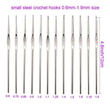 KOKNIT Crochet Hooks Set with Storage Case, Soft Grip Ergonomic Crochet Needles, Smooth Coloured Aluminum Yarn Crochet Hooks Crochet Kit with Crochet Tools Supplies and Accessories (Beginners)