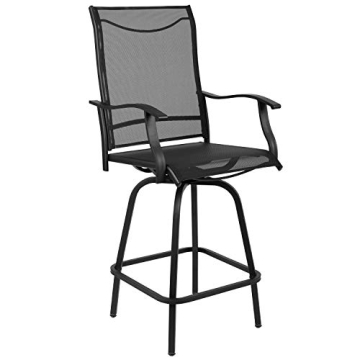 Stylish Swivel Patio Barstools Set of 2 for Outdoor Use