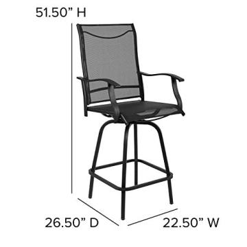 Stylish Swivel Patio Barstools Set of 2 for Outdoor Use