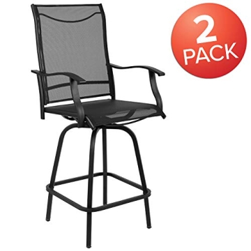 Stylish Swivel Patio Barstools Set of 2 for Outdoor Use
