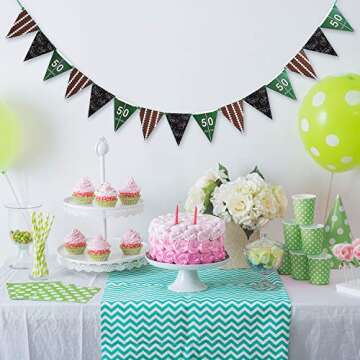 Football Pennant Banner Set for Sports Party Decor