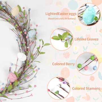 Easter Garland for Redeemed Festivities and Decor