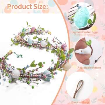 Easter Garland for Redeemed Festivities and Decor