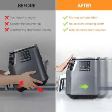 Aieve Appliance Sliders for Kitchen Appliances, 8 Pack Small Appliance Wheels, Self Adhesive Caster Wheels, Appliance Rollers, Mini Swivel Wheels for Countertop Easy Moving