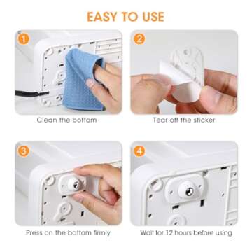 Aieve Appliance Sliders for Kitchen Appliances, 8 Pack Small Appliance Wheels, Self Adhesive Caster Wheels, Appliance Rollers, Mini Swivel Wheels for Countertop Easy Moving