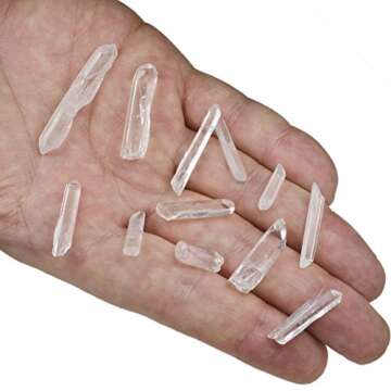 Hypnotic Gems 120g 4.2oz Natural Clear Quartz Crystal Points Shards 30-50 Piece Lot Average Brand
