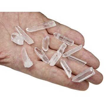 Hypnotic Gems 120g 4.2oz Natural Clear Quartz Crystal Points Shards 30-50 Piece Lot Average Brand