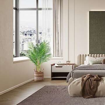 BESAMENATURE 30" Little Artificial Paradise Palm Tree Plant, Fake Tropical Palm Tree for Home Office Decoration