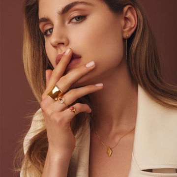 NVWAROCK Gold Wide Statement Band Ring for All