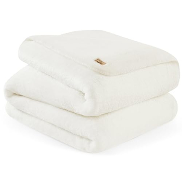 UGG 23601 Whitecap Plush Flannel Oversized Reversible Fleece Throw Blanket Comfortable Lightweight C...