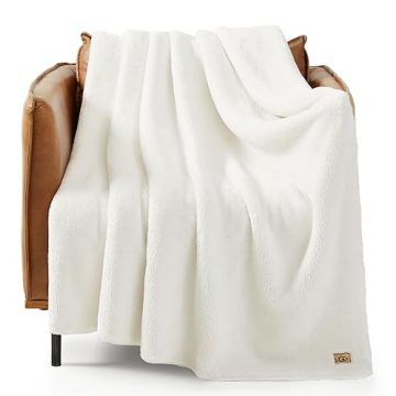 UGG Whitecap Plush Flannel Throw Blanket 50x70 Cozy