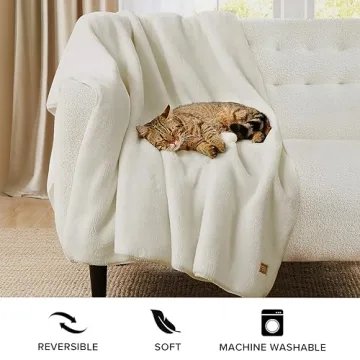 UGG Whitecap Plush Flannel Throw Blanket 50x70 Cozy