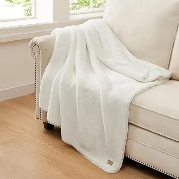 UGG Whitecap Plush Flannel Throw Blanket 50x70 Cozy