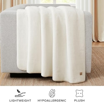 UGG Whitecap Plush Flannel Throw Blanket 50x70 Cozy