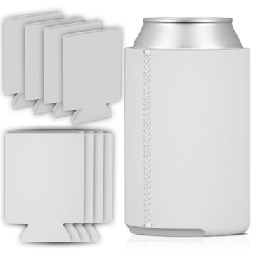 CSBD 50 Pack Blank Can Coolers, Foam Collapsible Insulated Can Sleeves for Beer, Soda, Water Bottles...