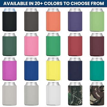 CSBD 50 Pack Blank Can Coolers for Events and Crafts