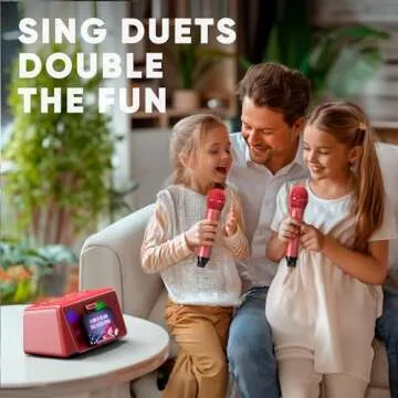 MASINGO Portable Karaoke Machine with Wireless Microphones