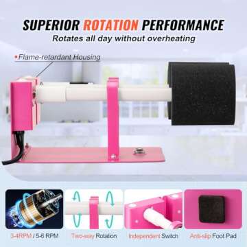 VEVOR Double Cup Turner for DIY Glitter & Epoxy Tumblers