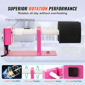 VEVOR Double Cup Turner for DIY Glitter & Epoxy Tumblers