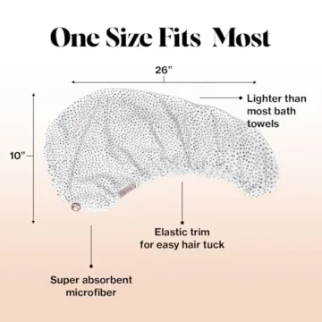 Kitsch Microfiber Hair Towel Wrap - Quick Drying & Stylish