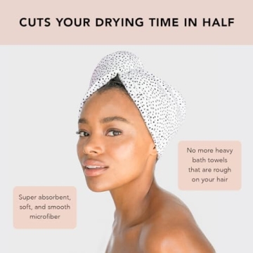 Kitsch Microfiber Hair Towel Wrap - Quick Drying & Stylish