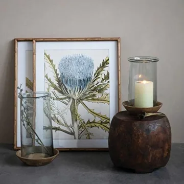 Hand-Carved Mango Wood Pedestal with Unique Design