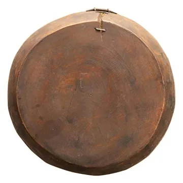 Hand-Carved Mango Wood Pedestal with Unique Design