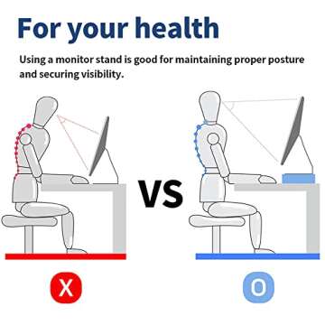 Uniture Wood Monitor Stand - Durable Desktop Organizer