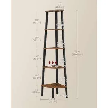 VASAGLE Corner Shelf for Stylish Storage Solutions