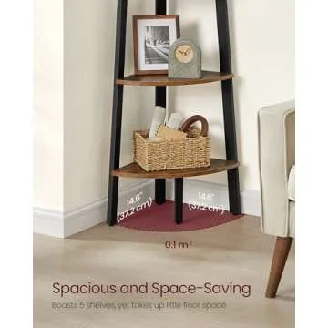 VASAGLE Corner Shelf for Stylish Storage Solutions