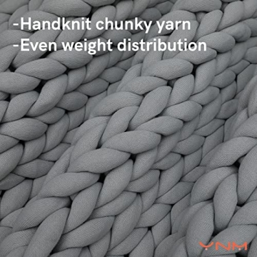 YnM Chunky Knit Weighted Blanket for Comfort and Style