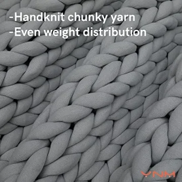 YnM Chunky Knit Weighted Blanket for Comfort and Style