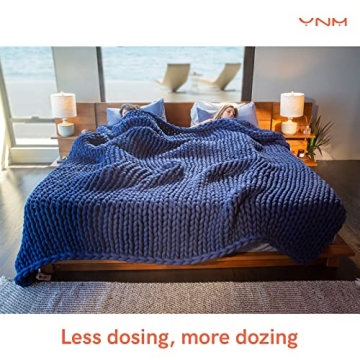YnM Chunky Knit Weighted Blanket for Comfort and Style