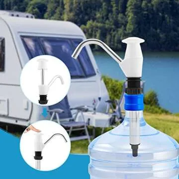 Caravan Sink Water Hand Pump Double Action Camping Trailer Motorhome Replacement Pumping Tool for Camping Trailer, Motorhome, Work Vehicles, Outdoors