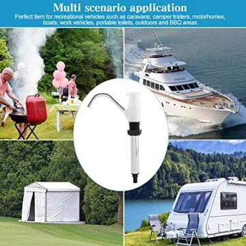 Caravan Sink Water Hand Pump Double Action Camping Trailer Motorhome Replacement Pumping Tool for Camping Trailer, Motorhome, Work Vehicles, Outdoors