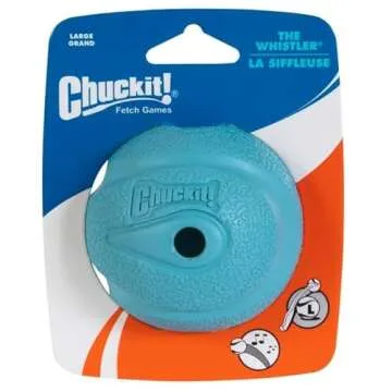 Chuckit! Ultra Ball and The Whistler Ball Dog Toys, Large (3.0 and 3.0 Inch Diameter) for Dogs 60-100 lbs