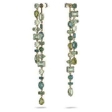 Stunning SWAROVSKI Gema Drop Earrings in Green Crystals
