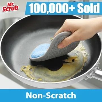 Mr. Scrub Kitchen Sponges Eco-Friendly Non-Scratch 6 Pack