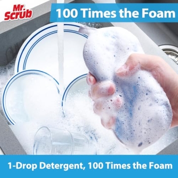 Mr. Scrub Kitchen Sponges Eco-Friendly Non-Scratch 6 Pack