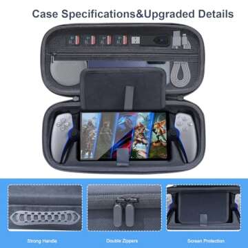 JDDWIN Carrying Case for PS5 & Playstation Portal, PS5 Remote Player holds accessories, Travel and S...